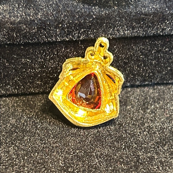 Elegant Gold and ORANGE SAPPHIRE TINA Gemstone pendant - Picture 4 of 7